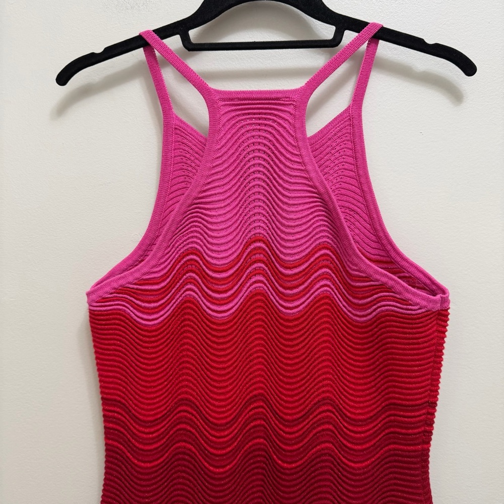 TORN by Ronny Kobo Hope Colorblock Scalloped Knit Mini Dress Sleeveless Size M - Picture 6 of 10